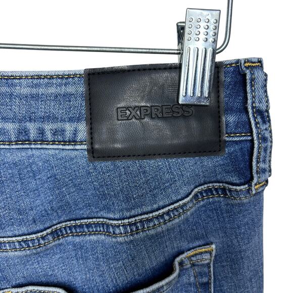 Express Men's Medium Wash No Distress Slim Jeans Size 28x32 - Picture 3 of 6
